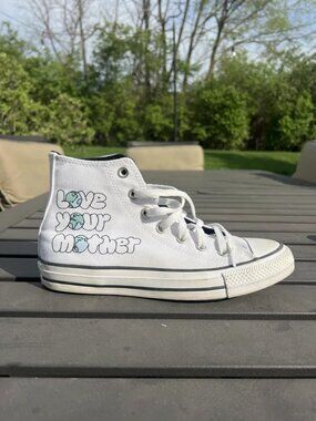 Converse Chuck Taylor All Star "Love Your Mother" High Top White Size 8